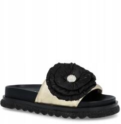  Virágmintás női bőr flip-flop papucs Boccato 475.24-121 Arany 37 (BOCCATO 475.24-121 216 ZŁOTY)