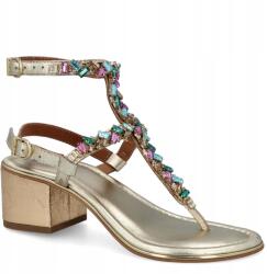  Díszes magassarkú szandál Bottega Smeralda 407CLC Arany 36 (BOTTEGA SMERALDA 407CLC ORO-MULTI)