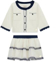 Guess Комплект бяла жилетка и пола с тъмно сини детайли за бебе момиче Guess