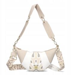 EGO Női bőr kézitáska Ego ES0237SA Bézs Fehér (EGO ES0237SA BEŻ BIAŁY)