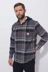 Carhartt Sherpa-Lined kockás kapucnis flanel ing, szürke, fekete, XL (105938)