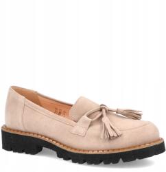 TYMOTEO Vastag talpú félcipő Tymoteo G1034 Bézs 38 (TYMOTEO G1034 G8 BEŻOWY ZAMSZ)