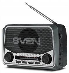 SVEN SRP-525 Grey Fm rádió Am Sw retro hordozható akkumulátoros vintage, Led