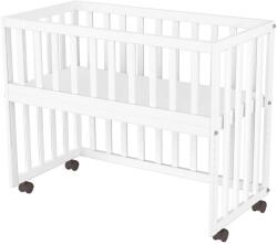Hubners Patut copii din lemn co-sleeper Matei 94x46 cm alb (PCSHMAL)