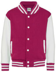 Just Hoods AWJH043J GYERMEK VARSITY KABÁT (awjh043jhpi/wh-3/4)