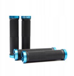 Onyx Kerékpár markolat fogantyú 2db Onyx Kék puha jó tartás csavart (BK/BLUE RING)