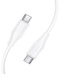 hoco. X124 adatkábel (Type-C - Type-C, 60W, gyorstöltő, 100cm) FEHÉR (X124_C_C_W)