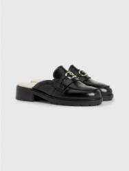 Tommy Hilfiger Bőr Bélelt Flip-flop Papucs, Size 40, fekete (553464)