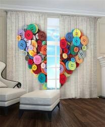  Kész függöny Szív gombokkal 290x260 cm S4079 (S4079)