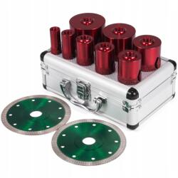 Vevor 8 részes gyémánt lyukfűrész készlet M14 20-68MM 2 pengével gránit csempékhez (Zestaw diamentowych otwornic)