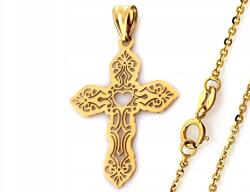 Lovrin Arany ékszerszett 585 kereszt lánc áttört anker kereszttel 14 (108583)