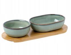 Florina 2 db-os bambusz talpú salátástál szett Tapas Etna Florin előételekhez (356179)