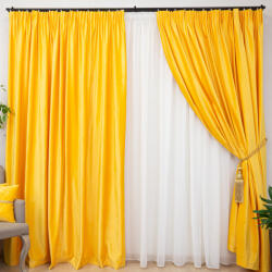 Hiko Set 2 draperii Hiko COMFY catifea galbena, cu rejansa (10013086)
