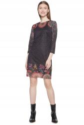 Desigual Fekete Ruha Színes Print (34) (278150)