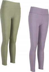  Női Sport Leggings 2DB-OS Szett Rózsaszín Zöld S/m