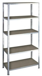 Hobbytools. ro Raft metalic cu 5 polițe din lemn 900x450x1800 mm max. 200 kg/poliță, montaj rapid cu cleme (masă de lucru) (hobh5079256) Raft