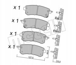 Metelli Hátsó fékbetét Metelli 22-1155-0