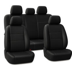  Volkswagen Amarok PrestigeLeather Prémium Univerzális Teljes Műbőr Autó Üléshuzat - Full Black (AIRBAG SAFE, UV-álló, választható varrásszín) (VA-UNIPRESTIGELEATHER-BLACKAmarok)