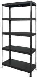 Hobbytools. ro Raft metalic cu 5 polițe negre 900x400x1800 mm max. 90 kg/poliță, montaj rapid cu cleme (hobh10004647) Raft
