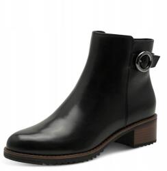 Marco Tozzi Sötétkék Marco Tozzi széles sarkú bőr bakancs 36-os méret (2-25377-45)