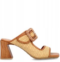 Hispanitas Spanyol magassarkú papucs Hispanitas RHV254048 Barna 37 (HISPANITAS RHV254048 NATURAL CUOIO)