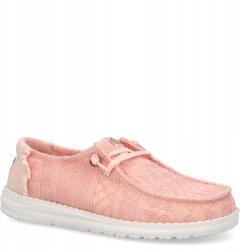 Hey Dude Könnyű női félcipő Hey Dude Wendy Crochet Lace 43112 Rózsaszín 38 (HEY DUDE WENDY CROCHET 43112-6ZZ PALE PINK)