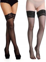 Harisnyatartó Szett 2 Darab Öntartó Fekete One Size (egyméretes)