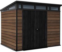 Keter Signature Pent 9x7 Műanyag Kerti Ház - Dió