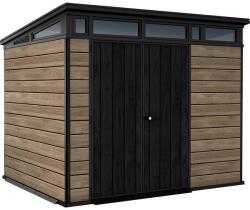 Keter Signature Pent 9x7 Műanyag Kerti Ház - Kőrisfa