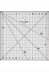 Texi Patchwork és quilting vonalzó, 160x160 mm, centiméteres beosztás, fekete (TEXI 4066)