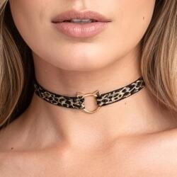  Nyakba akasztható choker karika macska ajándék neki leopárd arany ezüst szexi cica (ST03)