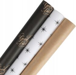  Ajándékcsomagoló Papír Eko Fekete-fehér Barna 76cm 4m 80g/m2 x3 (218329240)