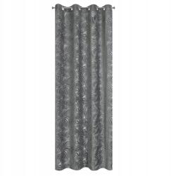 Eurofirany Függöny 140x250 acél, botanikai dombornyomott levélmintával (385836)