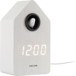 Karlsson Ceas deșteptător Cuckoo LED, lemn deschis (KA6061WH)