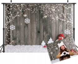 Foto Vinil Háttér 240x180cm Karácsony Barna Fa Díszek (311442449)