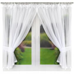 Xzhome Fátyol Függöny Szalaggal Elegáns Fehér Ablak Nappali 400x155 (l558)