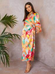 Chi Chi London Narancssárga Mintás Ruha (38) (553351)