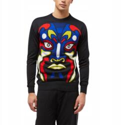  Custo férfi pulóver fekete divatos gyapjú kényelmes mintás méret 50 L (A4104 1360 555)