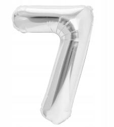 Amazon Nagy Fólia Lufi Születésnapra 7-ES Szám Ezüst 40cm
