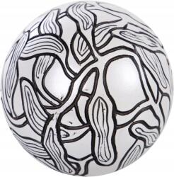 Westwing Gracia Dekoráció, 10cm, fehér-fekete gömb, műgyanta (2022723038625)