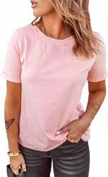  Női T-shirt Póló Rózsaszín Zsebbel Laza XXL (209854010)