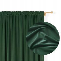 Tekstylier Velúr Függöny Szalagos béka alagút 140x250 velvet üveg zöld (Butelkowa zieleń zasłona welurowa na taśmie)