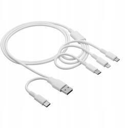 Akyga Kábelkészlet Usb A Usb C Usb Type-C Usb Micro B Lightning 1.2m (AK-USB-52)