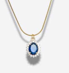  Nyaklánc medál strasszok kék arany ajándék sebészeti vipera