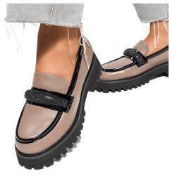 Casu Mokaszin Bézs Női Bőr Futó Platform Kényelmes Dekoráció R 37 (7085030000377)