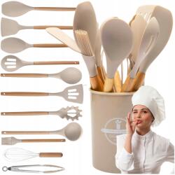 Szilikon Konyhai Eszközök Készlet Khaki XXL 12 Db Montessa (5905954333233)