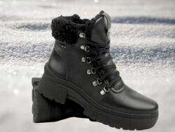 Helios Kényelmes Női Trapper Csizma Helios 583 Fekete Bőr Béléssel Pl (583.012)