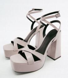 ZARA Bézs Lakkozott Szandál (38) (566061)