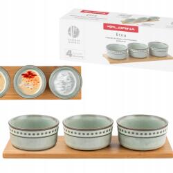 Florina 3 db-os bambusz talpú salátástál szett Tapas Etna Florin előételekhez (356155)