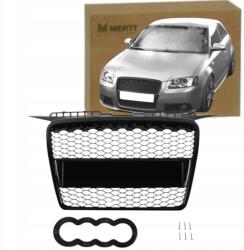 Mertt Lökhárító rács Audi A3 8P 03-08 méhsejt Fekete Fényes Rs Look